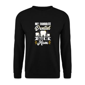 Dentiste Fête des mères Mon dentiste préféré - Sweat-shirt Unisexe - noir - Devant - Alina (178cm) & Michal (187cm)