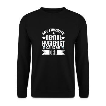 Hygiéniste dentaire père père Mon hygien dentaire préféré - Sweat-shirt Unisexe - noir - Devant - Alina (178cm) & Michal (187cm)