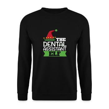 Weihnachten Die Zahnmedizinische Fachangestellte E - Unisex Pullover - Schwarz - Vorne - Alina (178cm) & Michal (187cm)