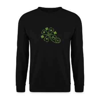 Clover Stethoscope Clover St Patrick's Day Sick - Unisex Sweatshirt - black - Front - Alina (178cm) & Michal (187cm)