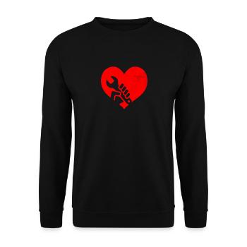 Cool Engineering Heart Funny Architecte Ingénieur - Sweat-shirt Unisexe - noir - Devant - Alina (178cm) & Michal (187cm)