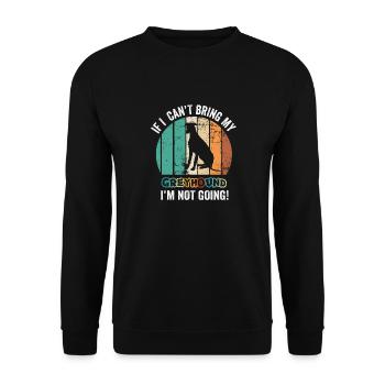 Si je ne peux pas apporter mon lévrier, je n’y vais pas - Sweat-shirt Unisexe - noir - Devant - Alina (178cm) & Michal (187cm)
