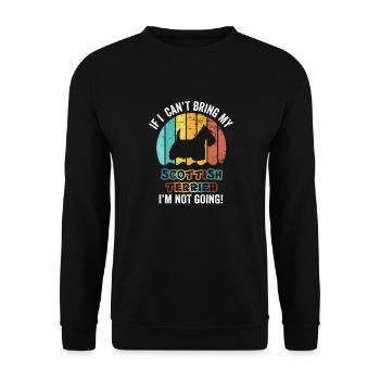 Si je ne peux pas amener mon terrier écossais, je n’y vais pas - Sweat-shirt Unisexe - noir - Devant - Alina (178cm) & Michal (187cm)