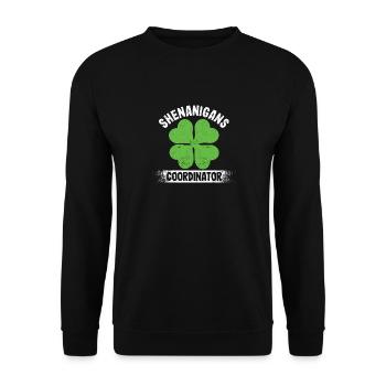 Lustige Lehrer St. Patrick's Day Irische Spielerei - Unisex Pullover - Schwarz - Vorne - Alina (178cm) & Michal (187cm)