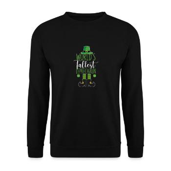 World's Largest Leprechaun Irish St. Patrick's Day - Unisex Sweatshirt - black - Front - Alina (178cm) & Michal (187cm)