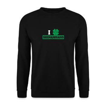 I Klee Shenanigans drôle irlandais St Patrick - Sweat-shirt Unisexe - noir - Devant - Alina (178cm) & Michal (187cm)