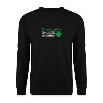 Irish Shenanigator aka a person - Unisex Sweatshirt - black - Front - Alina (178cm) & Michal (187cm)