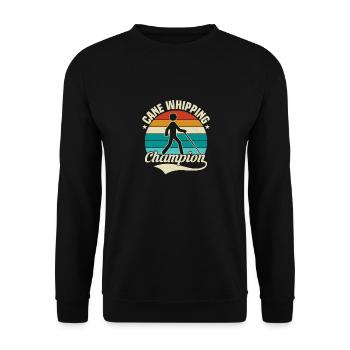 Cane Whipping Champion Cane Impaired Blindness - Unisex Sweatshirt - black - Front - Alina (178cm) & Michal (187cm)