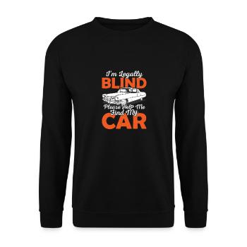 I'm Blind Please Help Me Find My Car Blindness Ca - Unisex Pullover - Schwarz - Vorne - Alina (178cm) & Michal (187cm)