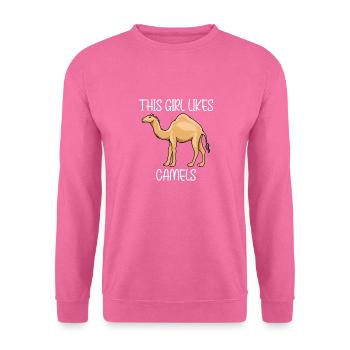 Nature Animaux chameaux Animaux sauvages Chameaux - Sweat-shirt Unisexe - rose - Devant