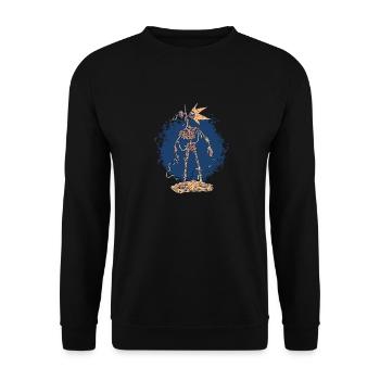 Scary gruselige Mumie Skelett Scary gruselige Mumi - Unisex Pullover - Schwarz - Vorne - Alina (178cm) & Michal (187cm)