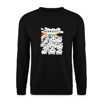 Fraises - Vaches - Sweat-shirt Unisexe - noir - Devant - Alina (178cm) & Michal (187cm)