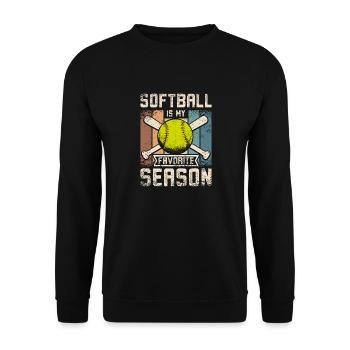 Le softball est ma saison préférée - Sweat-shirt Unisexe - noir - Devant - Alina (178cm) & Michal (187cm)