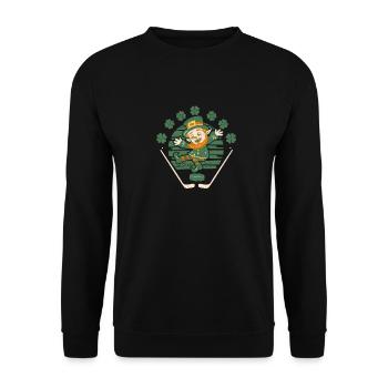 Kobold Hockey sur gazon Hockey sur gazon Drôle St Patrick’s Day - Sweat-shirt Unisexe - noir - Devant - Alina (178cm) & Michal (187cm)