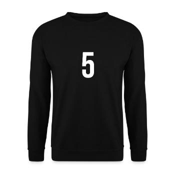 5 Zahlen, Buchstaben, Symbol, Alphabet, Initiale - Unisex Pullover - Schwarz - Vorne - Alina (178cm) & Michal (187cm)