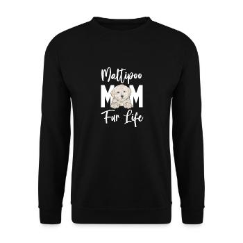 Chien Maltipoo - Sweat-shirt Unisexe - noir - Devant - Alina (178cm) & Michal (187cm)