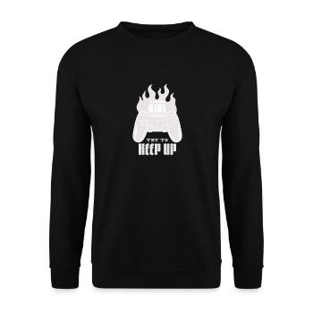 Ich brauche keine Therapie Ich brauche nur meine Videospiele - Unisex Pullover - Schwarz - Vorne - Alina (178cm) & Michal (187cm)