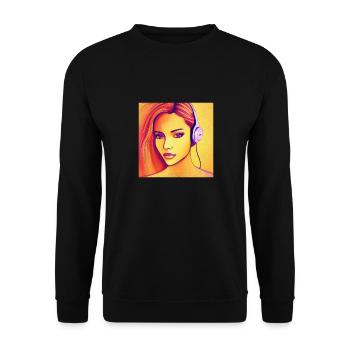 Musiclover, musician Character Design - Unisex Pullover - Schwarz - Vorne - Alina (178cm) & Michal (187cm)