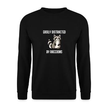 Ablenkt von Waschbären Wildtieren Nagetieren Natur - Unisex Pullover - Schwarz - Vorne - Alina (178cm) & Michal (187cm)