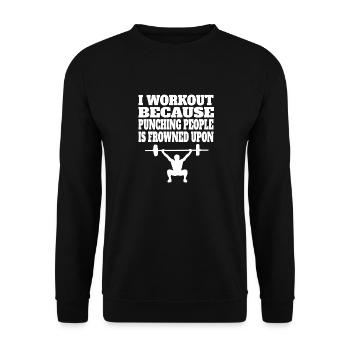 Fitness Bodybuilder Strength Training Athlete Muscle - Sweat-shirt Unisexe - noir - Devant - Alina (178cm) & Michal (187cm)