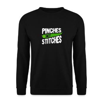 St Patrick’s Day Clover Lucky Irish Pinches Get - Sweat-shirt Unisexe - noir - Devant - Alina (178cm) & Michal (187cm)