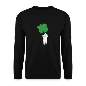 Paresseux Trèfle Mignon Trèfle Paresseux St Patrick - Sweat-shirt Unisexe - noir - Devant - Alina (178cm) & Michal (187cm)