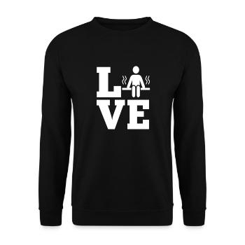 Wellness Saunieren Sauna - Unisex Pullover - Schwarz - Vorne - Alina (178cm) & Michal (187cm)