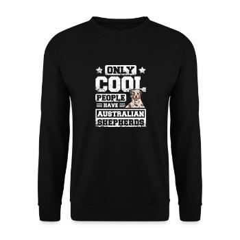 Seuls les coolo ont des bergers australiens - Sweat-shirt Unisexe - noir - Devant - Alina (178cm) & Michal (187cm)