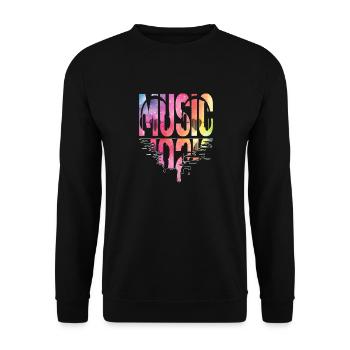 Musique, Casque, Musicien - Sweat-shirt Unisexe - noir - Devant - Alina (178cm) & Michal (187cm)