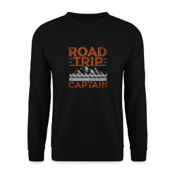 Road Trip Captain Loisir Aventure Excursion - Sweat-shirt Unisexe - noir - Devant - Alina (178cm) & Michal (187cm)