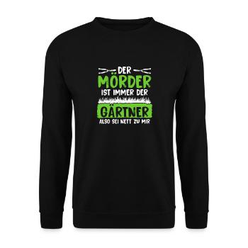 Gärtner Beet Pflanzen Und Blumen Garten Arbeit - Unisex Pullover - Schwarz - Vorne - Alina (178cm) & Michal (187cm)