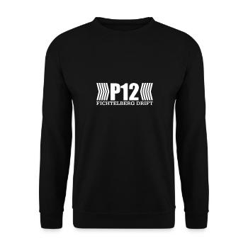 P12 Fichtelberg Drift - Unisex Pullover - Schwarz - Vorne - Alina (178cm) & Michal (187cm)