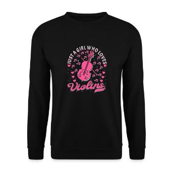Violon Musique Violoniste Musicien - Sweat-shirt Unisexe - noir - Devant - Alina (178cm) & Michal (187cm)
