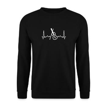 Violine Musik Geige Violinspieler Musikerin - Unisex Pullover - Schwarz - Vorne - Alina (178cm) & Michal (187cm)