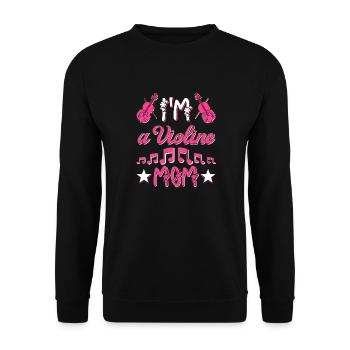 Violon Musique Violoniste Musicien - Sweat-shirt Unisexe - noir - Devant - Alina (178cm) & Michal (187cm)
