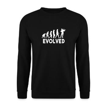 Violine Musik Geige Violinspieler Musikerin - Unisex Pullover - Schwarz - Vorne - Alina (178cm) & Michal (187cm)