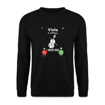 Violine Musik Geige Violinspieler Musikerin - Unisex Pullover - Schwarz - Vorne - Alina (178cm) & Michal (187cm)