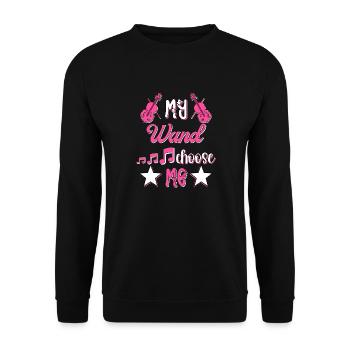 Violon Musique Violoniste Musicien - Sweat-shirt Unisexe - noir - Devant - Alina (178cm) & Michal (187cm)