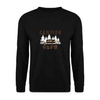 Camping 2023 Crew Camp Family Camper Matching Team - Unisex sweater - sort - Foran - Alina (178cm) & Michal (187cm)