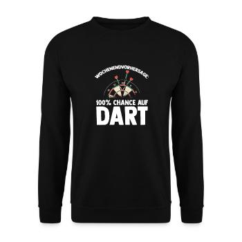 Dart Dartsspieler Darts - Unisex Pullover - Schwarz - Vorne - Alina (178cm) & Michal (187cm)