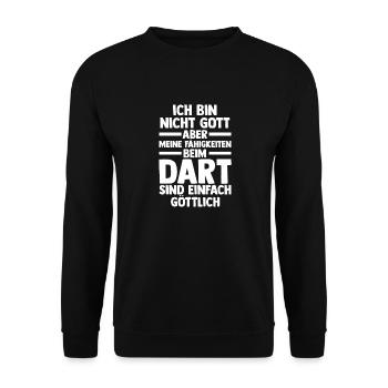 Dart Dartsspieler Darts - Unisex Pullover - Schwarz - Vorne - Alina (178cm) & Michal (187cm)