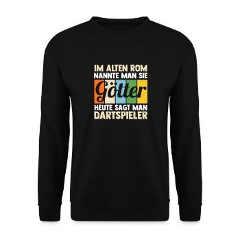 Dart Dartsspieler Darts - Unisex Pullover - Schwarz - Vorne - Alina (178cm) & Michal (187cm)
