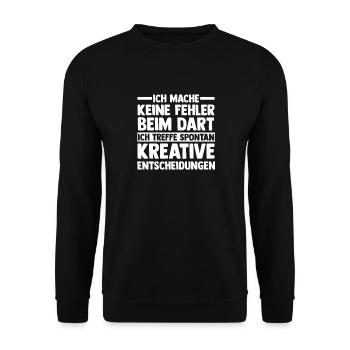 Dart Dartsspieler Darts - Unisex Pullover - Schwarz - Vorne - Alina (178cm) & Michal (187cm)