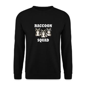 Raccoons Squad Cute Raccoon Team, animaux sauvages - Sweat-shirt Unisexe - noir - Devant - Alina (178cm) & Michal (187cm)