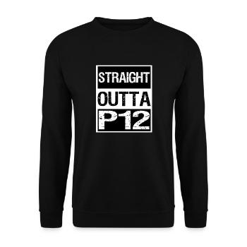 P12 Fichtelberg - Unisex Pullover - Schwarz - Vorne - Alina (178cm) & Michal (187cm)