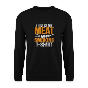This Is My Meat Smoking Barbecue - Unisex Sweatshirt - black - Front - Alina (178cm) & Michal (187cm)