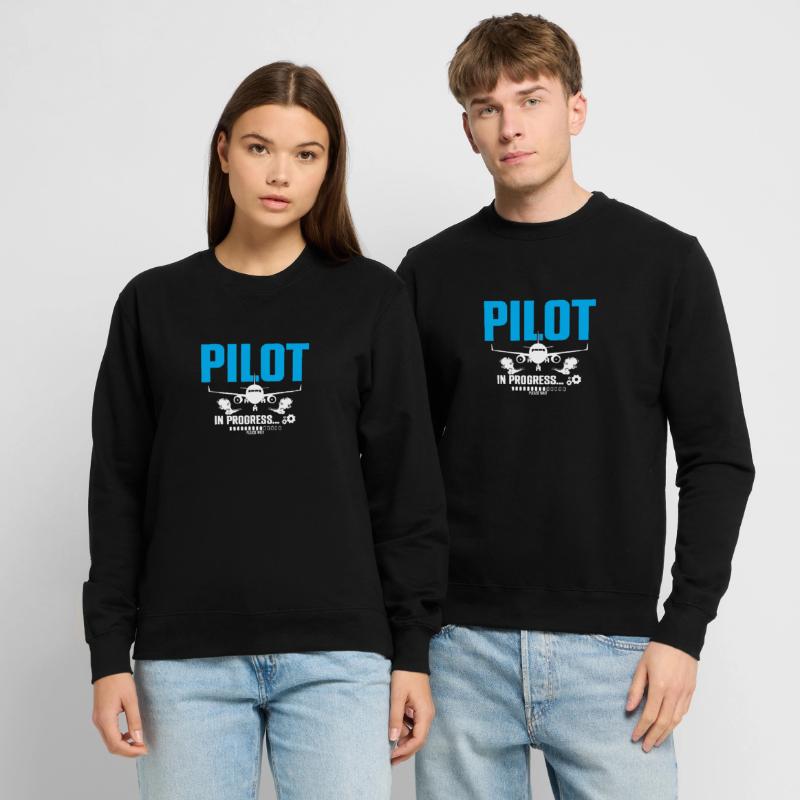 Pilot In Progress Please Wait Loading Plane Unisex Pullover