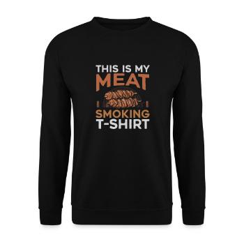 This Is My Meat Smoking Barbecue - Unisex Sweatshirt - black - Front - Alina (178cm) & Michal (187cm)