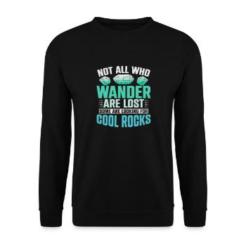 Not All Who Wander Are Lost Some Are Looking - Unisex Sweatshirt - black - Front - Alina (178cm) & Michal (187cm)
