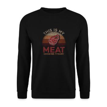 This Is My Meat Smoking Barbecue - Unisex Sweatshirt - black - Front - Alina (178cm) & Michal (187cm)